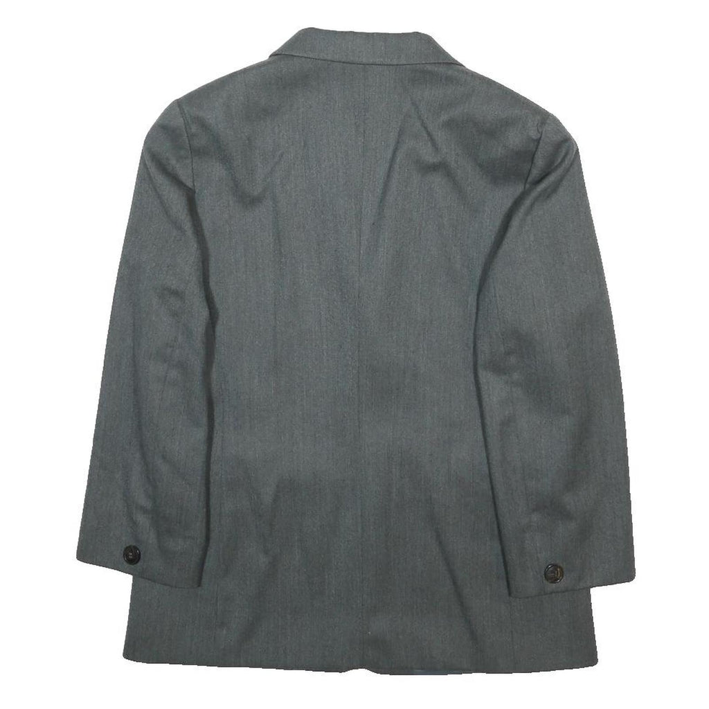 MARELLA Womens Grey Wool Button Jacket UK 14 Tailored Classic Formal