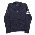 ADIDAS Mens Navy Blue Zip Jacket S Polyester Blend Athletic Casual Sportswear