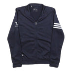 ADIDAS Mens Navy Blue Zip Jacket S Polyester Blend Athletic Casual Sportswear