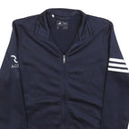 ADIDAS Mens Navy Blue Zip Jacket S Polyester Blend Athletic Casual Sportswear