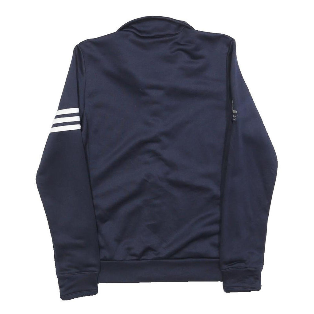 ADIDAS Mens Navy Blue Zip Jacket S Polyester Blend Athletic Casual Sportswear
