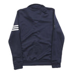 ADIDAS Mens Navy Blue Zip Jacket S Polyester Blend Athletic Casual Sportswear