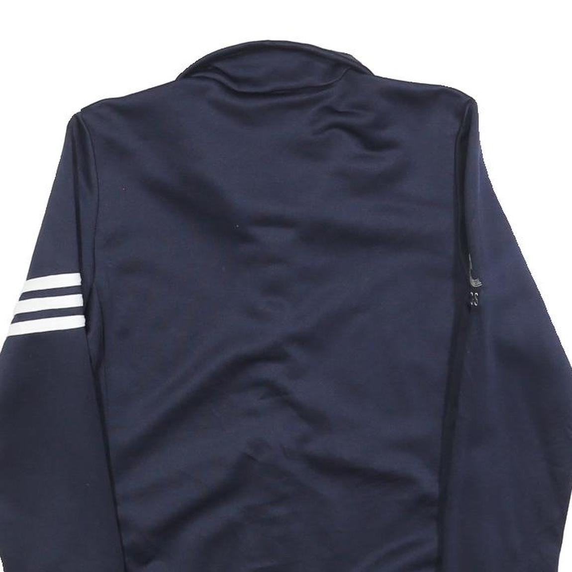 ADIDAS Mens Navy Blue Zip Jacket S Polyester Blend Athletic Casual Sportswear