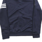ADIDAS Mens Navy Blue Zip Jacket S Polyester Blend Athletic Casual Sportswear
