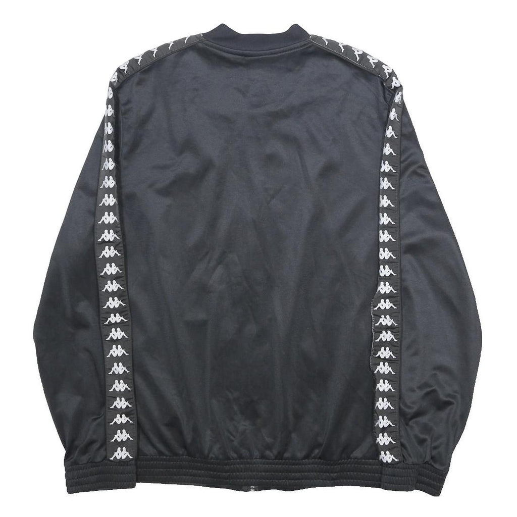 KAPPA Mens Black Zip Jacket XL Polyester Casual Sportswear Track Logo