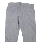 CALVIN KLEIN Womens Cotton Blend Grey Regular Fit Straight Leg Trousers W32 L24