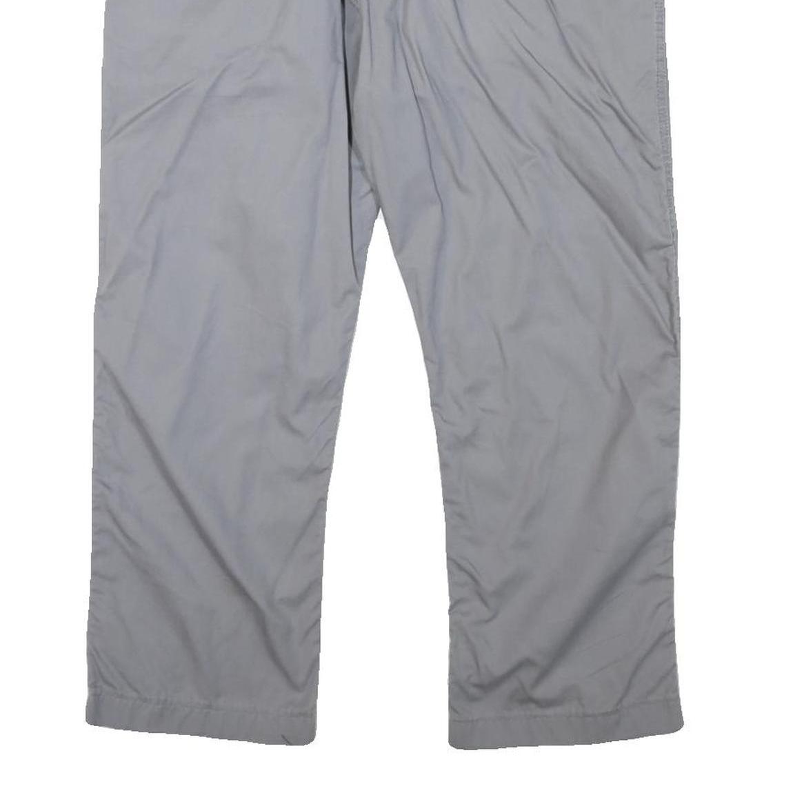 CALVIN KLEIN Womens Cotton Blend Grey Regular Fit Straight Leg Trousers W32 L24