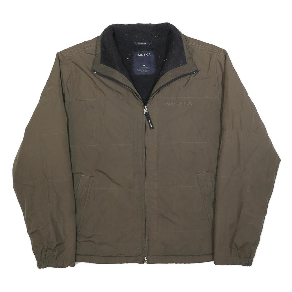 NAUTICA Mens Green Polyester Blend Jacket Zip M Casual Outerwear
