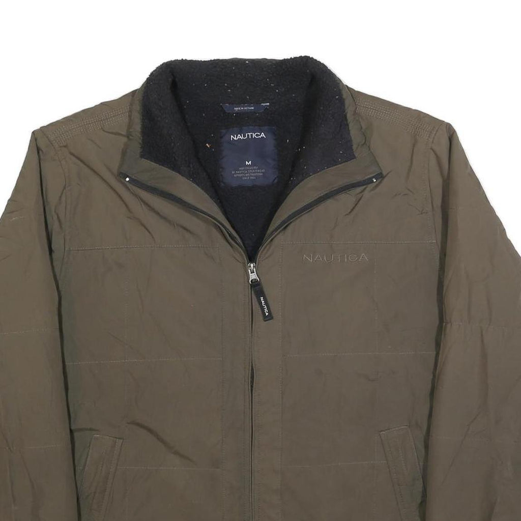 NAUTICA Mens Green Polyester Blend Jacket Zip M Casual Outerwear