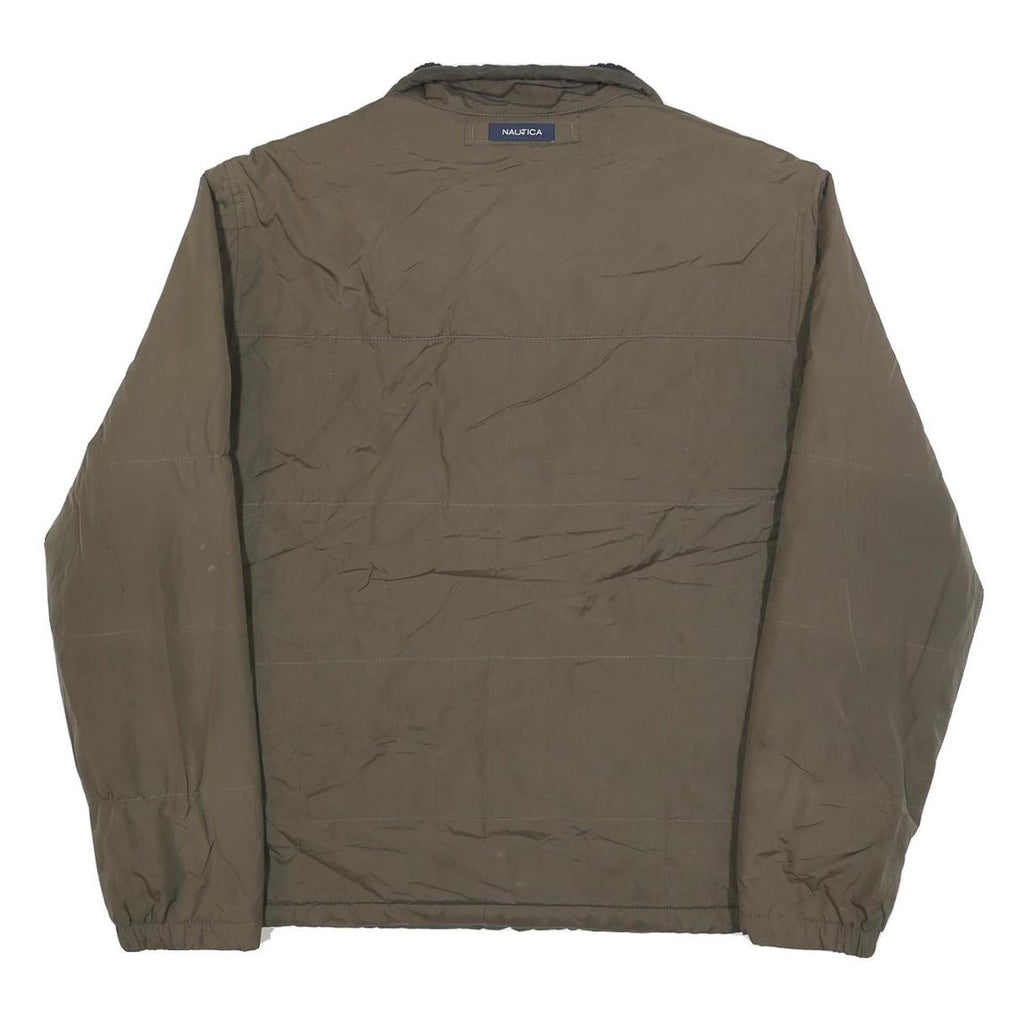 NAUTICA Mens Green Polyester Blend Jacket Zip M Casual Outerwear
