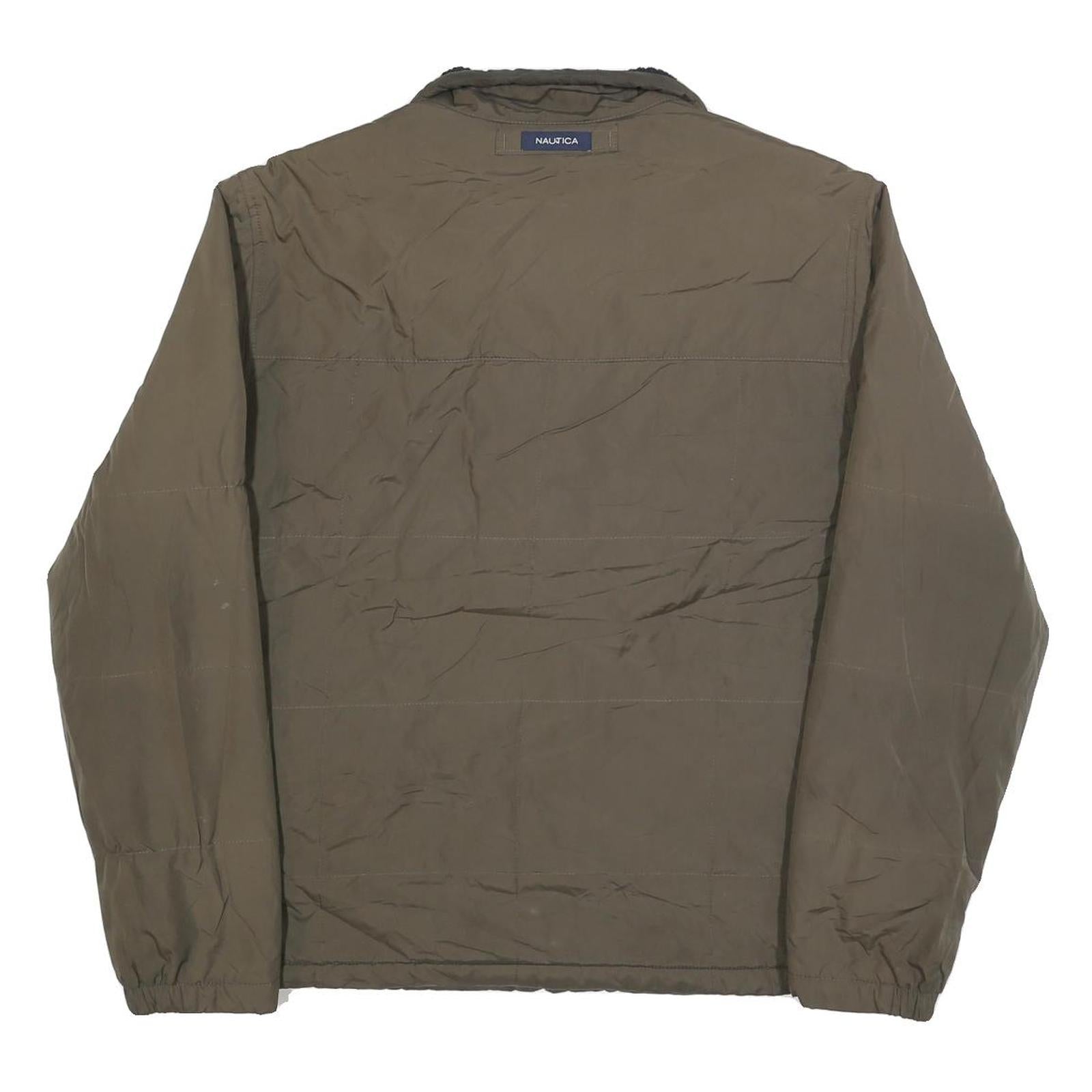 NAUTICA Mens Green Polyester Blend Jacket Zip M Casual Outerwear