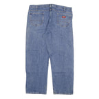 DICKIES Mens Jeans Blue Regular Straight Denim Medium W42 L30 Workwear Durable