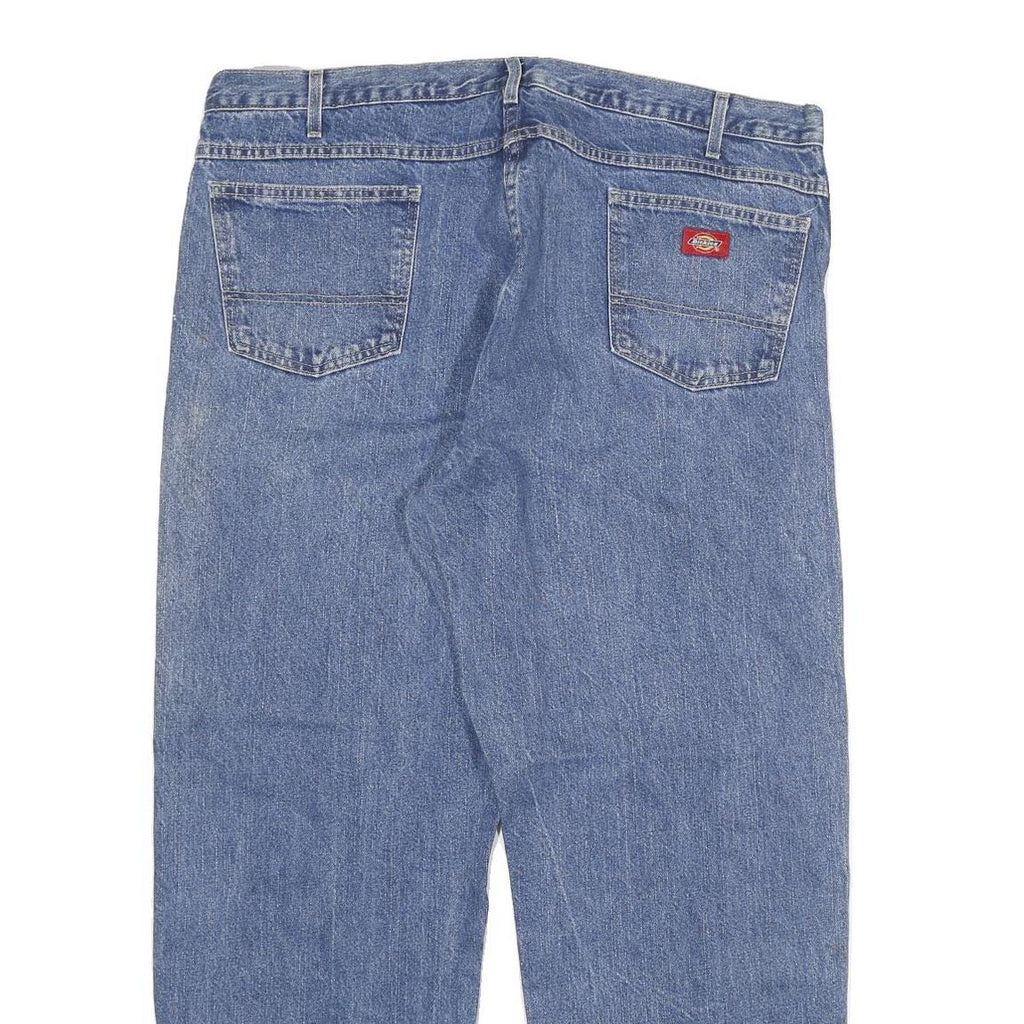 DICKIES Mens Jeans Blue Regular Straight Denim Medium W42 L30 Workwear Durable