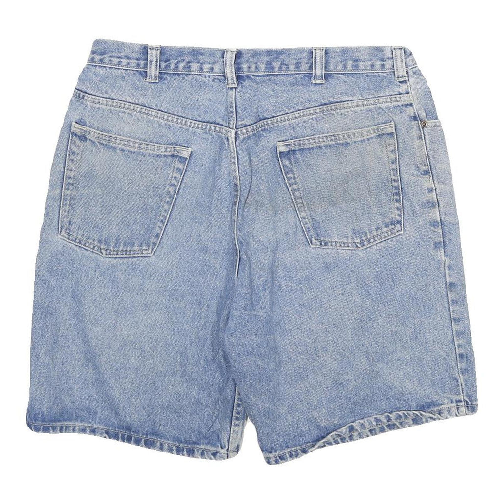 Mens Light Blue Denim Cotton Blend Shorts XL W34 Casual Regular Fit Classic