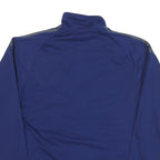 ADIDAS Mens Blue Polyester Blend Track Jacket M Zip Plain Sportswear