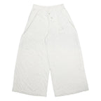 NIKE Womens Joggers White S W26 L27 Cotton Blend Wide Leg Drawstring Casual