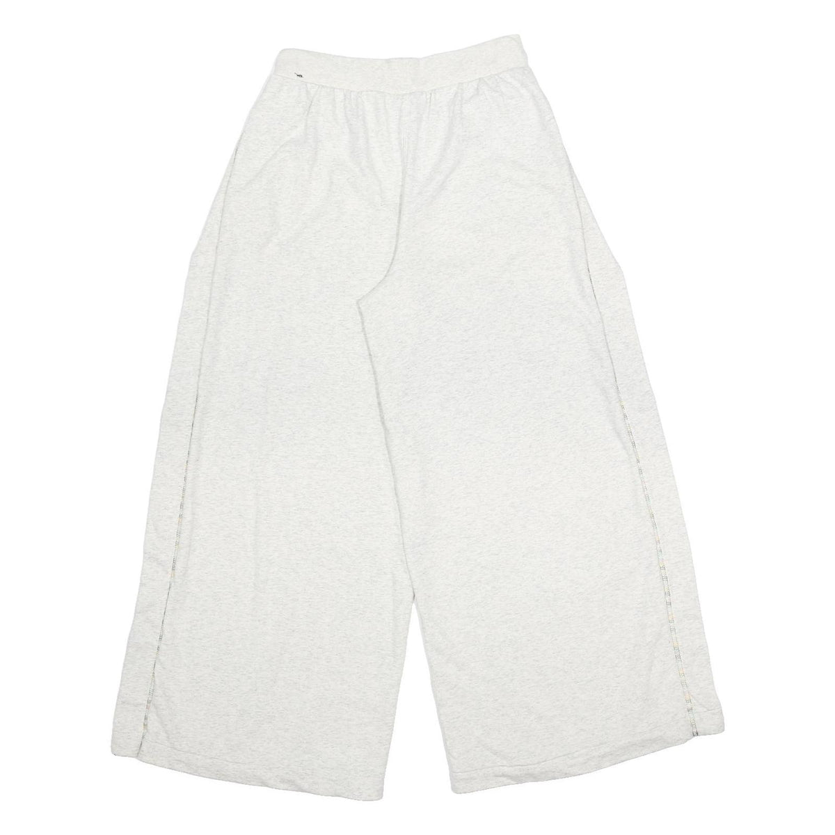 NIKE Womens Joggers White S W26 L27 Cotton Blend Wide Leg Drawstring Casual