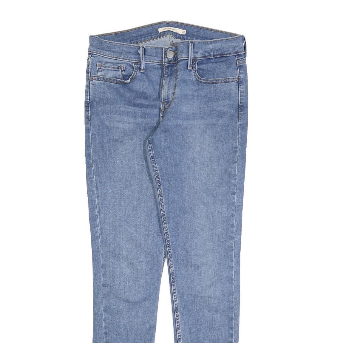 LEVI'S 710 Womens Slim Light Blue Denim Jeans Cotton Blend W28 L30 Skinny Fit