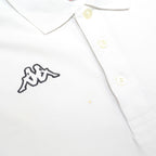 KAPPA Mens White Short Sleeve Plain L Cotton Polo Shirt Classic Fit Casual