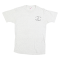JERZEES Mens White 3rd Garlic 3 Wall Gilroy Recreation Graphic T-Shirt L Short