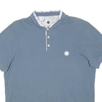 PRETTY GREEN Womens Blue Polo Shirt XL Cotton Blend Short Sleeve Plain Casual