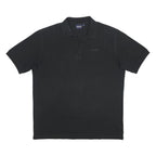 ELLESSE Mens Black Cotton Polo Shirt 2XL Embroidered Logo Basic Comfortable