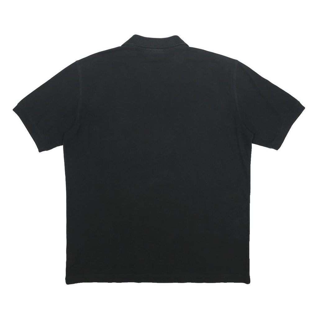 ELLESSE Mens Black Cotton Polo Shirt 2XL Embroidered Logo Basic Comfortable
