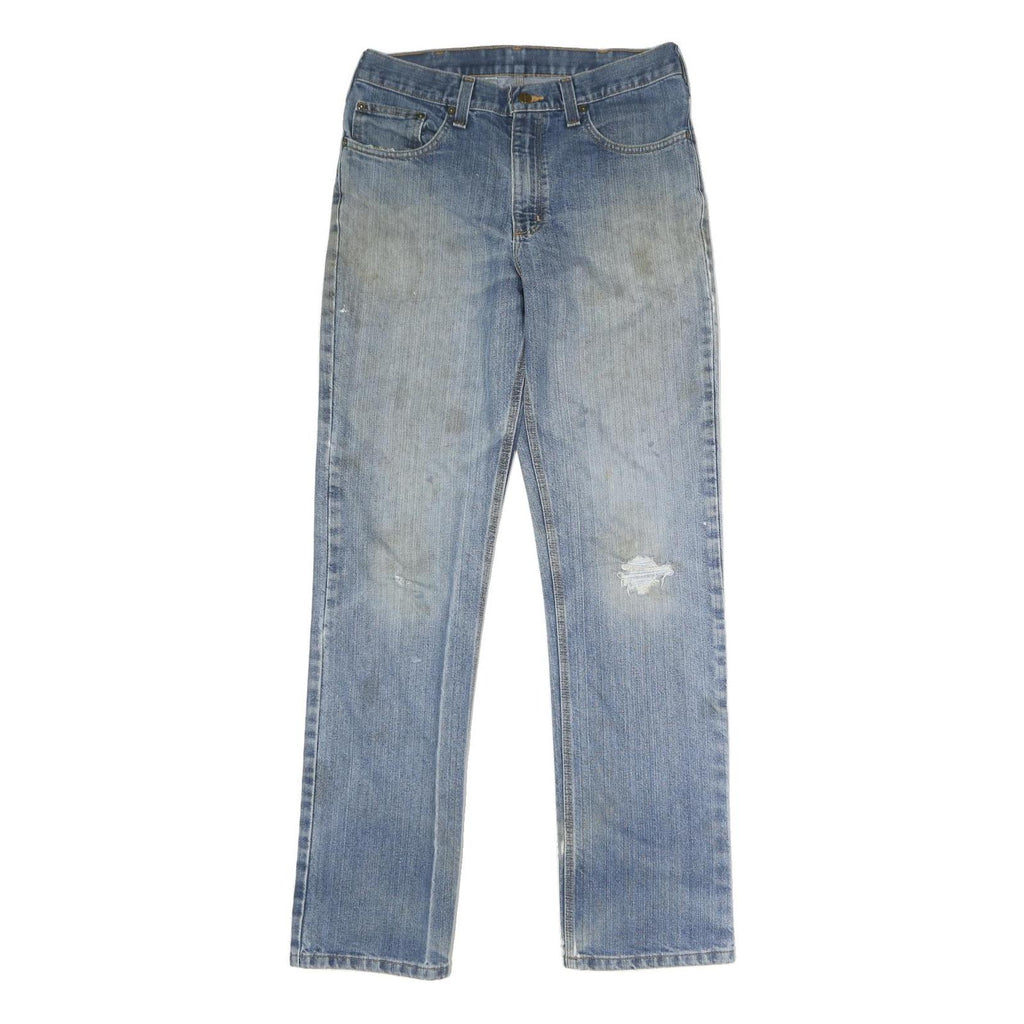 CARHARTT Mens Classic Blue Denim Jeans W32 L34 Zip Casual Cotton Blend