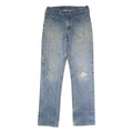 CARHARTT Mens Classic Blue Denim Jeans W32 L34 Zip Casual Cotton Blend