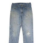 CARHARTT Mens Classic Blue Denim Jeans W32 L34 Zip Casual Cotton Blend