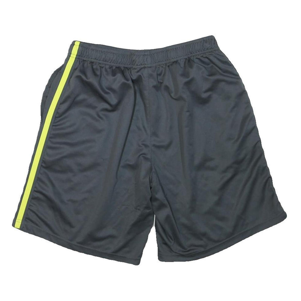 STARTER Womens Shorts Black & Yellow Casual L W28 Sports Stripe