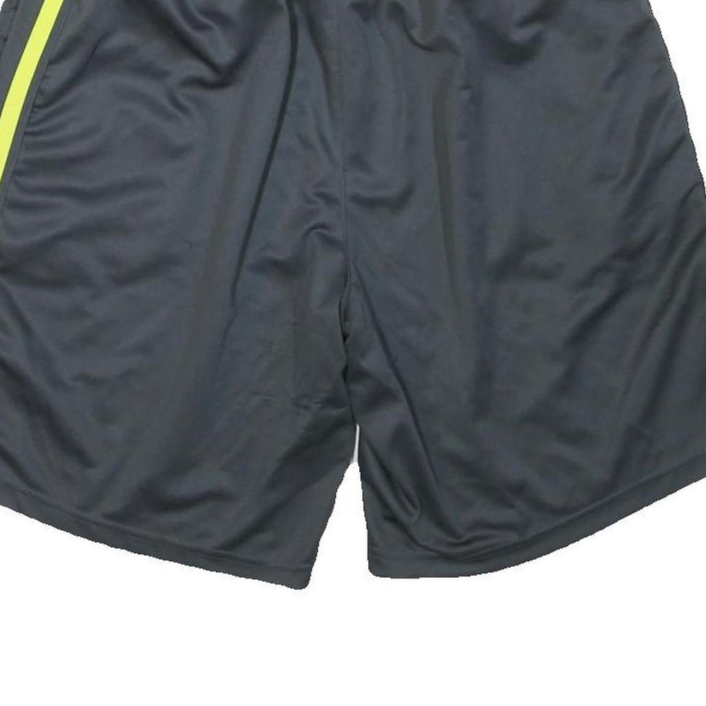 STARTER Womens Shorts Black & Yellow Casual L W28 Sports Stripe