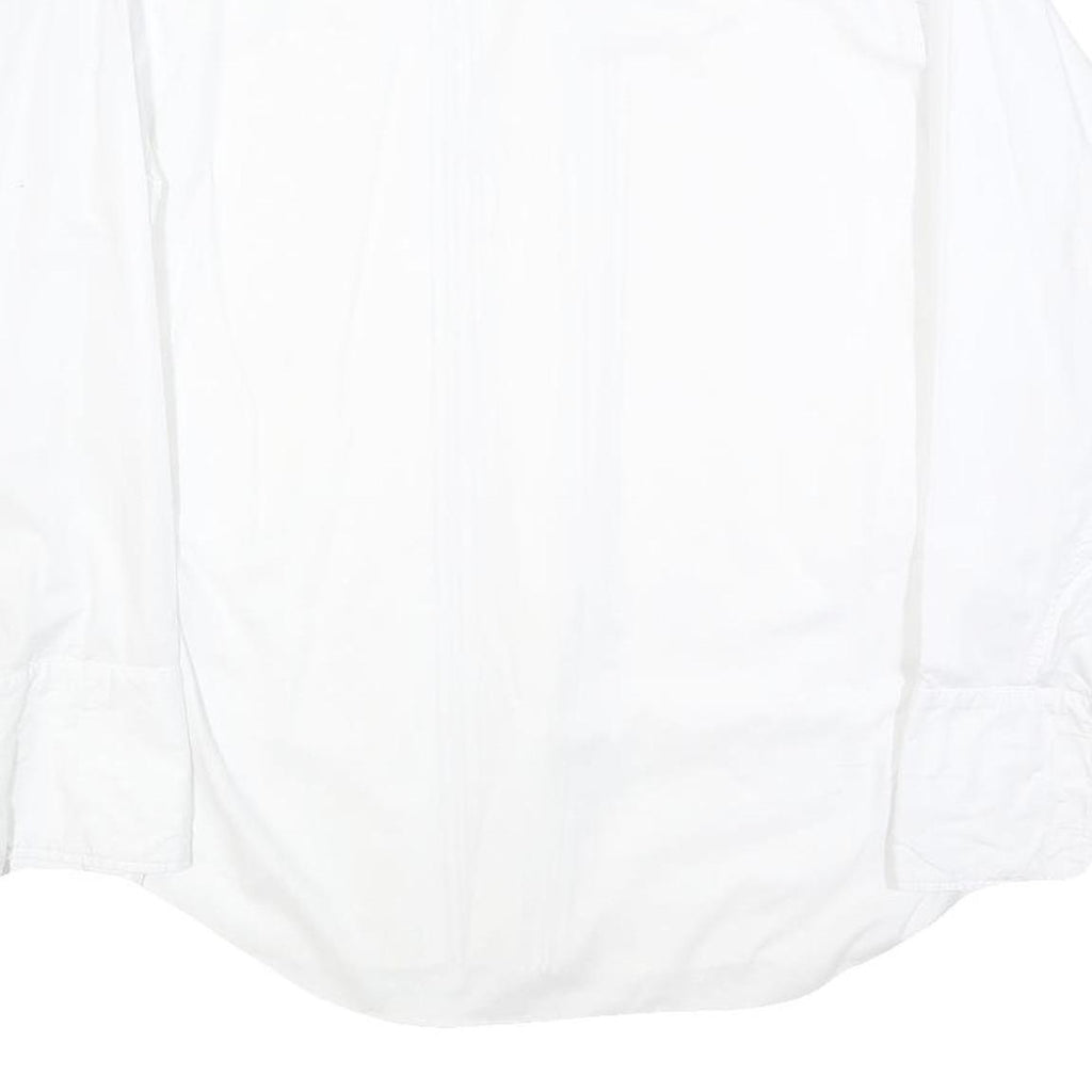 AKCO Mens White L Cotton Blend Shirt Dressy Elegant Formal Button-Up