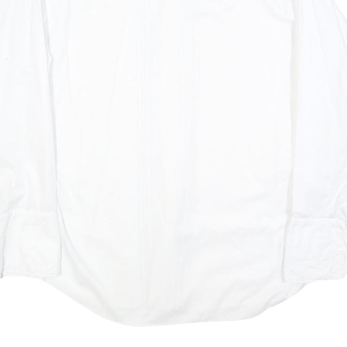 AKCO Mens White L Cotton Blend Shirt Dressy Elegant Formal Button-Up