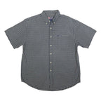 CHAPS RALPH LAUREN Mens Blue & White Check Shirt L Button Down Cotton Blend