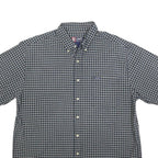 CHAPS RALPH LAUREN Mens Blue & White Check Shirt L Button Down Cotton Blend