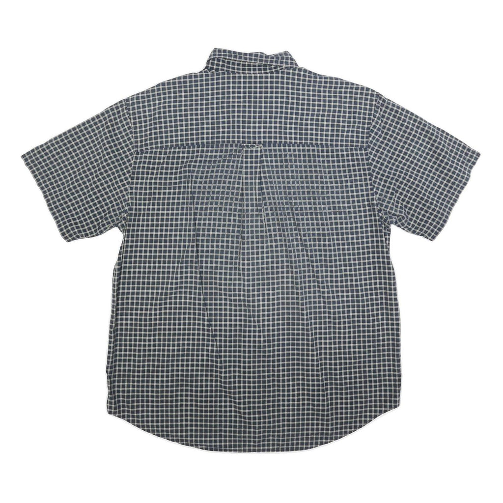 CHAPS RALPH LAUREN Mens Blue & White Check Shirt L Button Down Cotton Blend