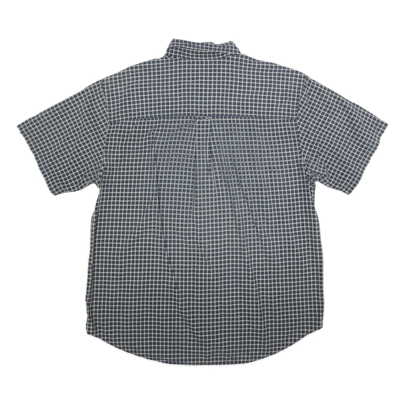 CHAPS RALPH LAUREN Mens Blue & White Check Shirt L Button Down Cotton Blend