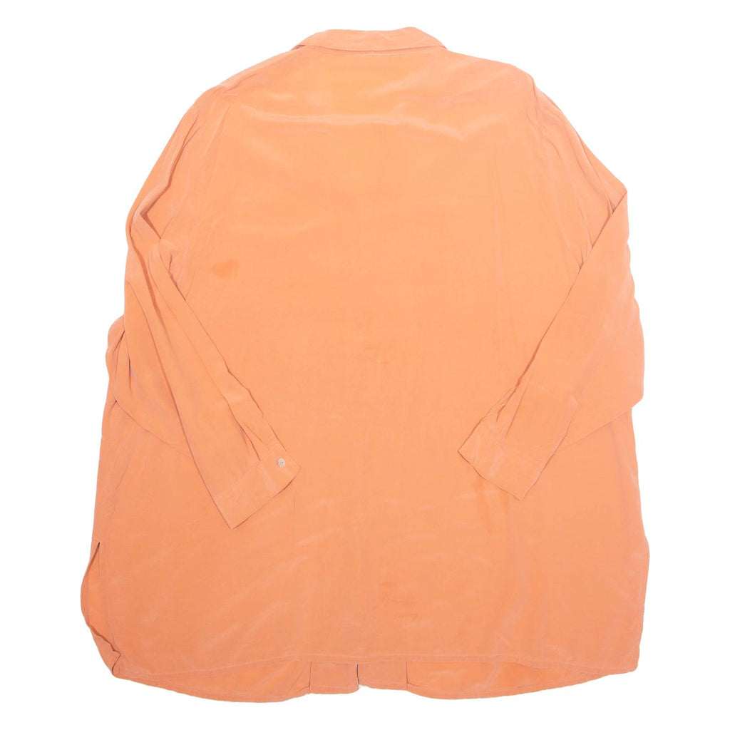 Womens Blouse Orange V-Neck Long Sleeve 4XL
