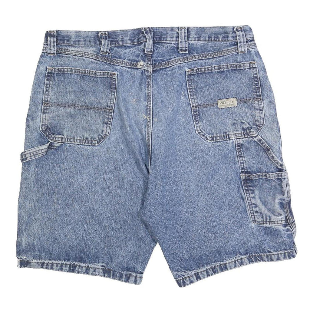 WRANGLER Mens Denim Blue Casual Shorts XL W38 Pocketed Durable Cotton