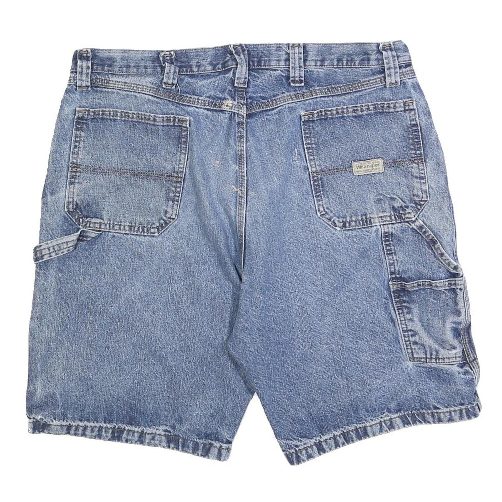 WRANGLER Mens Denim Blue Casual Shorts XL W38 Pocketed Durable Cotton