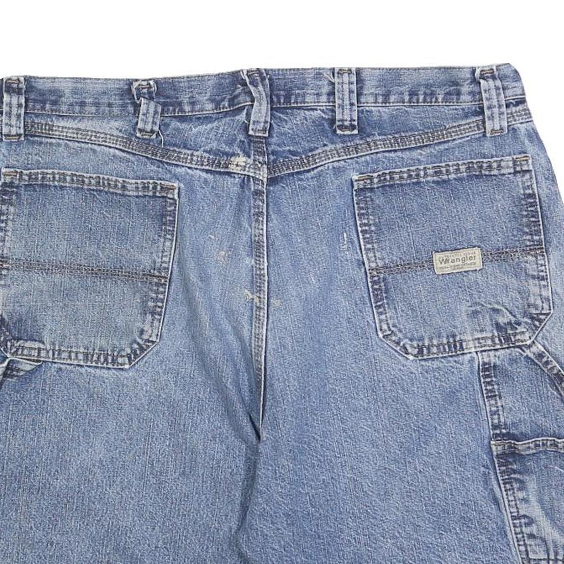 WRANGLER Mens Denim Blue Casual Shorts XL W38 Pocketed Durable Cotton