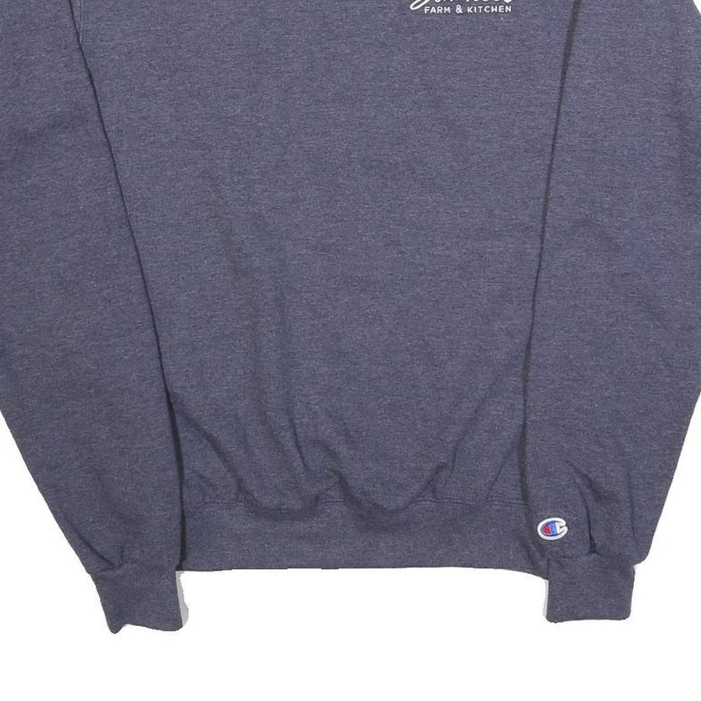 CHAMPION Mens Blue Sweatshirt Crew Neck S Sunhee's Farm Kitchen Logo Casual