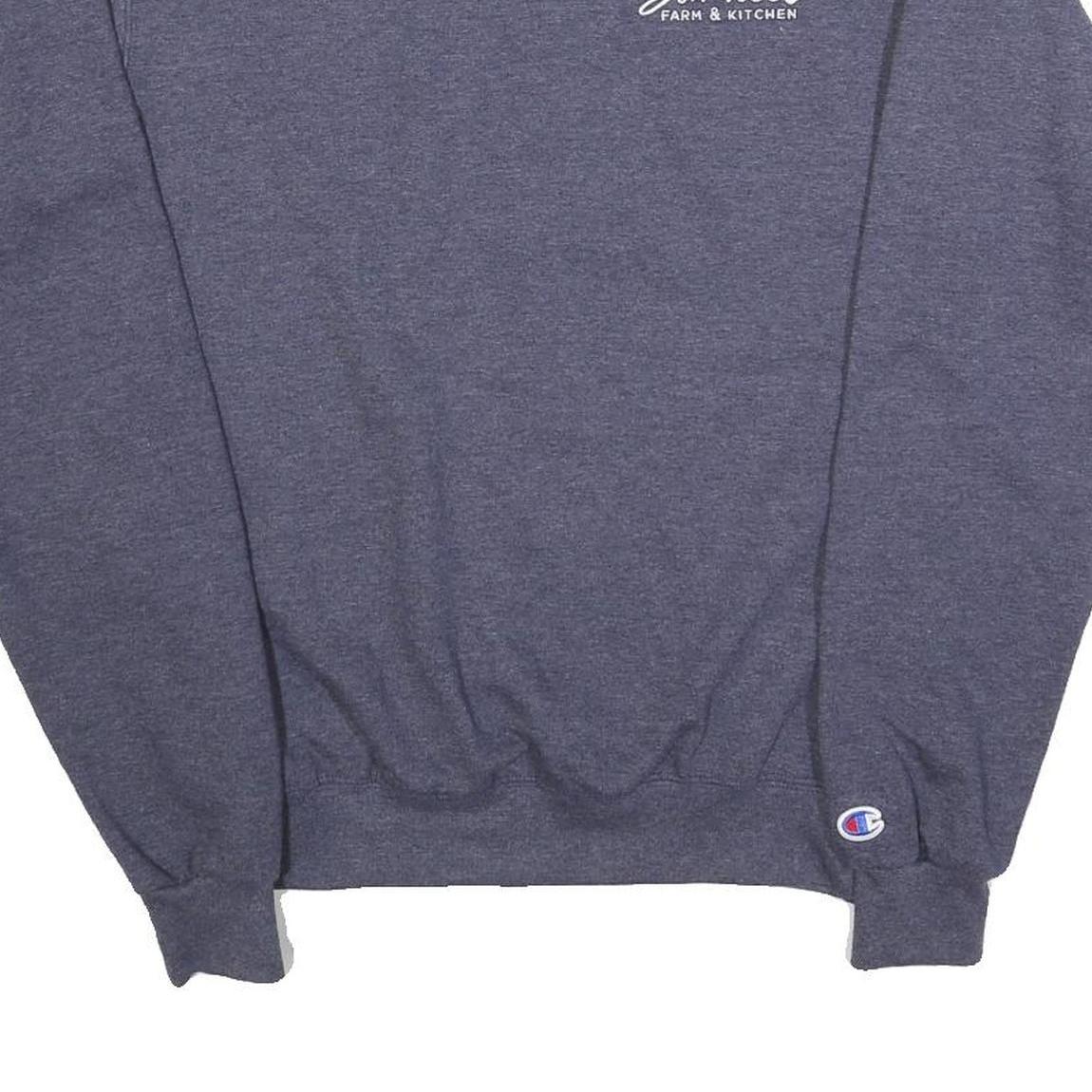 CHAMPION Mens Blue Sweatshirt Crew Neck S Sunhee's Farm Kitchen Logo Casual