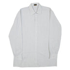 MASTER STYLE Mens Shirt Grey Striped Long Sleeve M