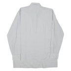 MASTER STYLE Mens Shirt Grey Striped Long Sleeve M