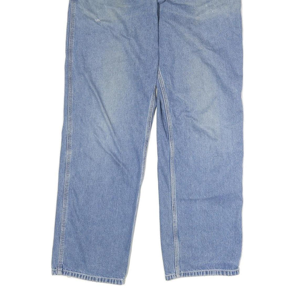 CARHARTT WIP Mens Jeans Blue Regular Straight Denim Medium W30 L31 Zip Cotton