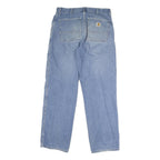 CARHARTT WIP Mens Jeans Blue Regular Straight Denim Medium W30 L31 Zip Cotton