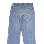 CARHARTT WIP Mens Jeans Blue Regular Straight Denim Medium W30 L31 Zip Cotton