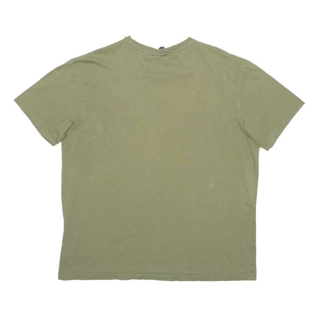 POLO RALPH LAUREN Mens Green & Orange Classic T-Shirt L Short Sleeve Crew Neck